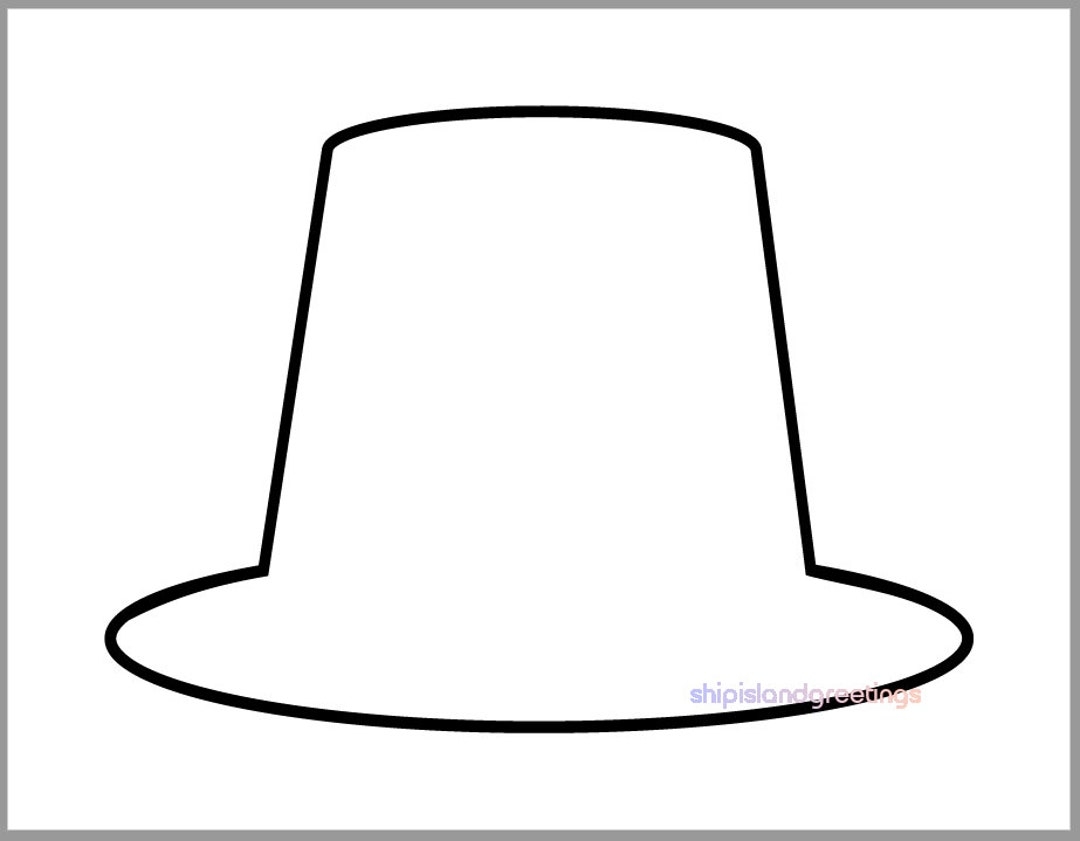 9 Inch Pilgrim Hat Template thanksgiving Crafts printable Pilgrim Cutout preschool Crafts coloring Page classroom Decor large Pilgrim Hat Etsy