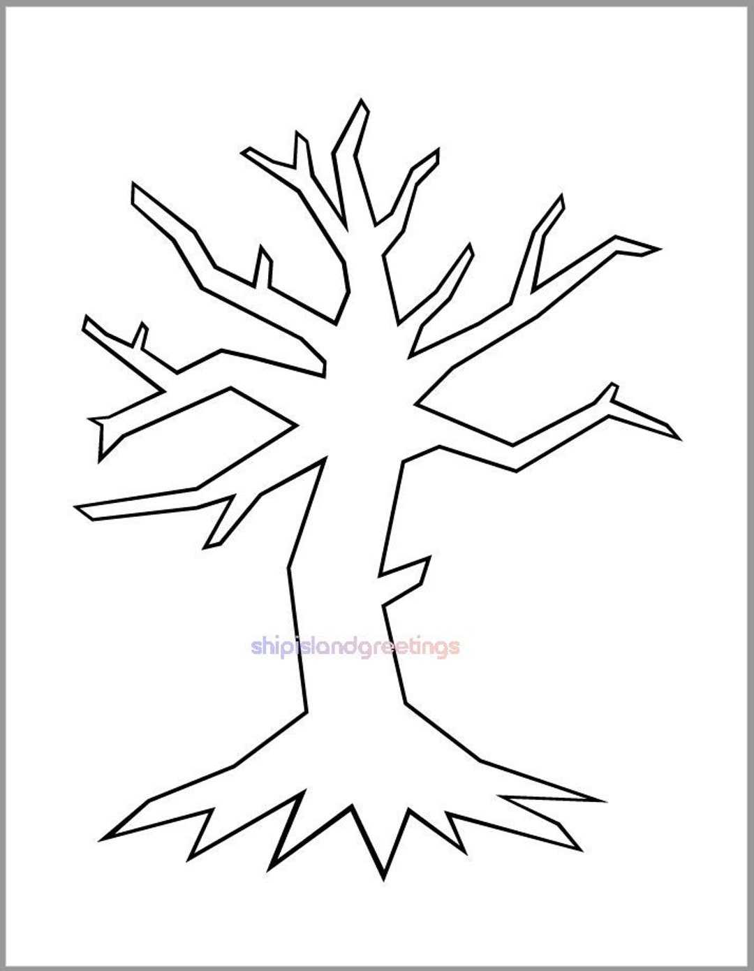 Free Printable Bare Tree Template Free Printable Bare Tree Template