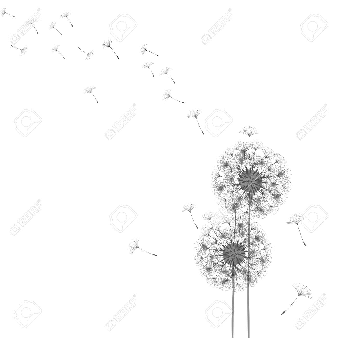 Printable Free Thumbprint Dandelion Template Printable Free Thumbprint Dandelion Template