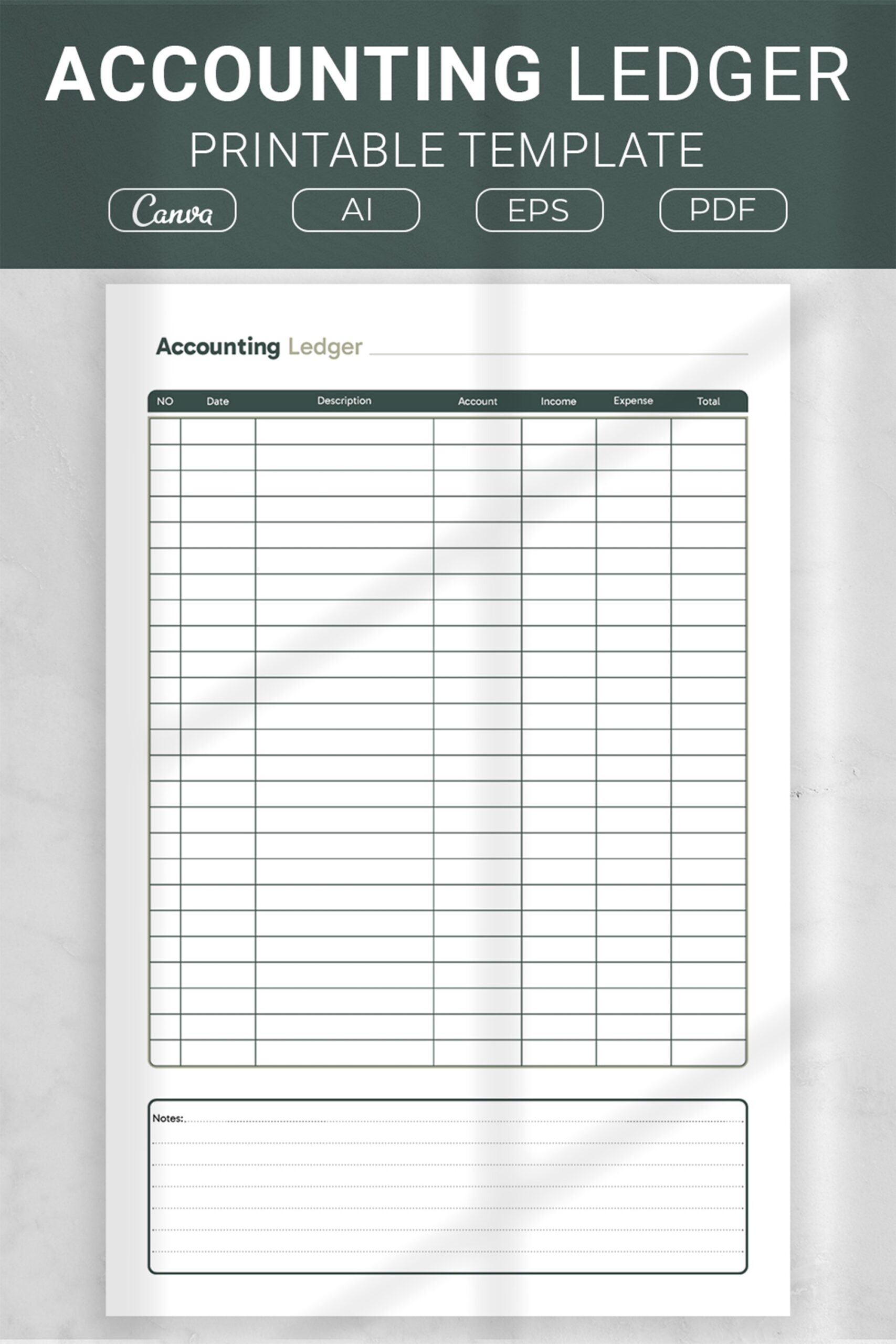 Free Ledger Template Printable