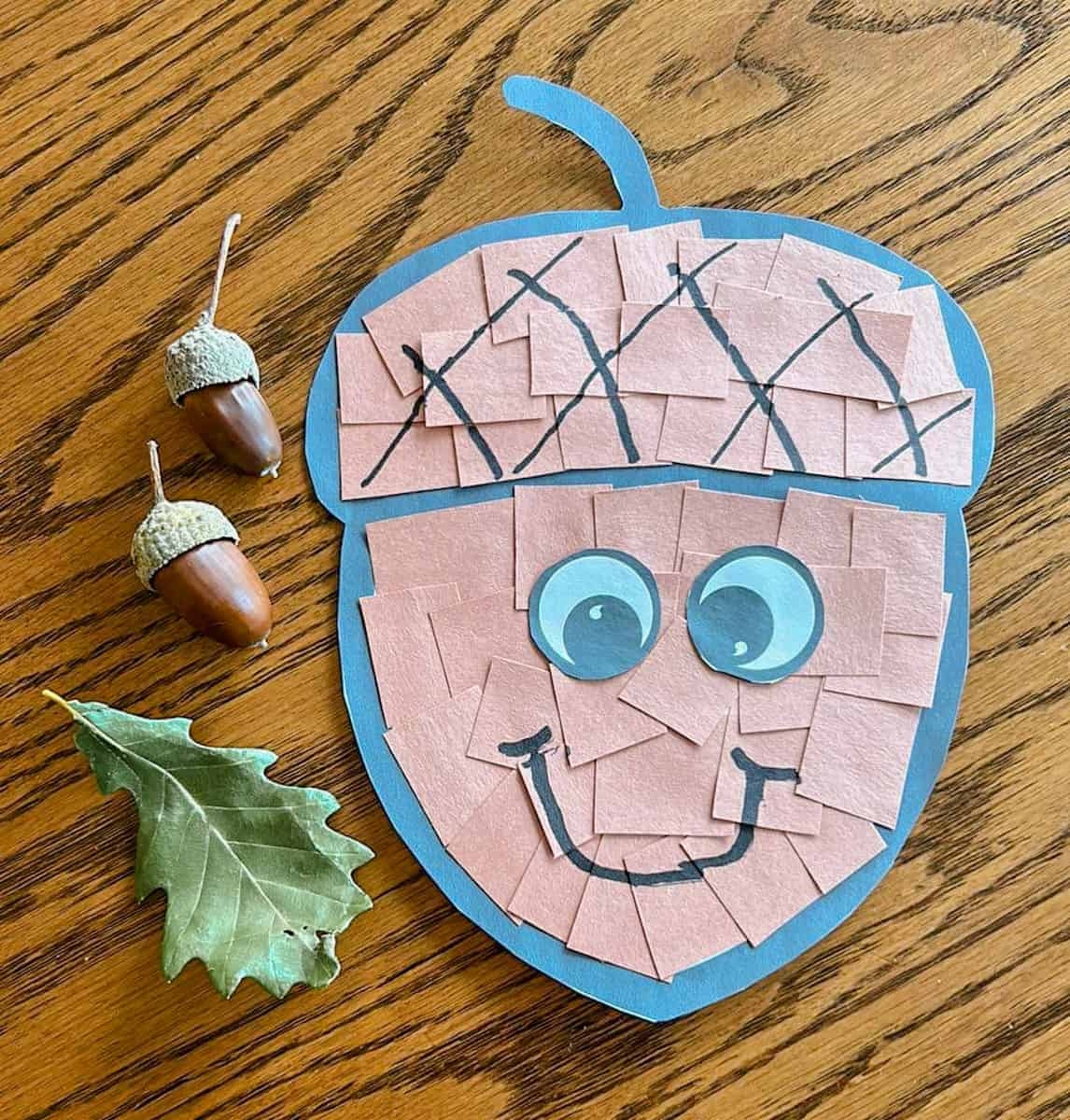 Acorn Craft For Kids With Free Printable Template Fox Farm Home