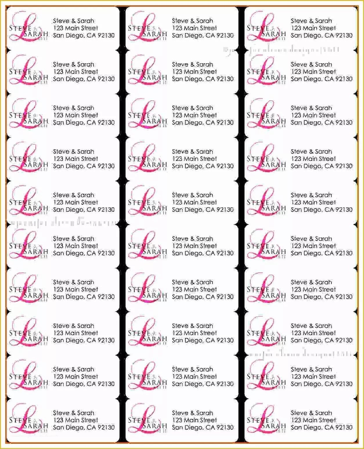 Customizable Free Printable Address Label Templates