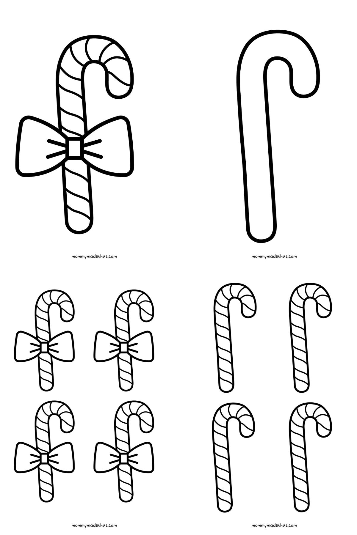 Free Printable Candy Cane Template