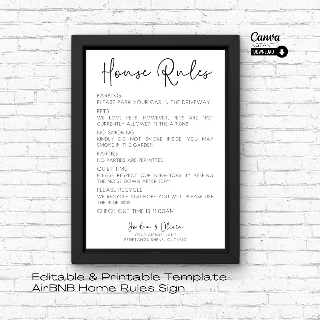 Airbnb Editable House Rules Sign Rental Property House Rules Printable Airbnb Welcome Sign VRBO Sign Airbnb Signage Airbnb Decor Canva Etsy Airbnb Editable House Rules Sign Rental Property House Rules Printable Airbnb Welcome Sign VRBO Sign Airbnb Signage Airbnb Decor Canva Etsy