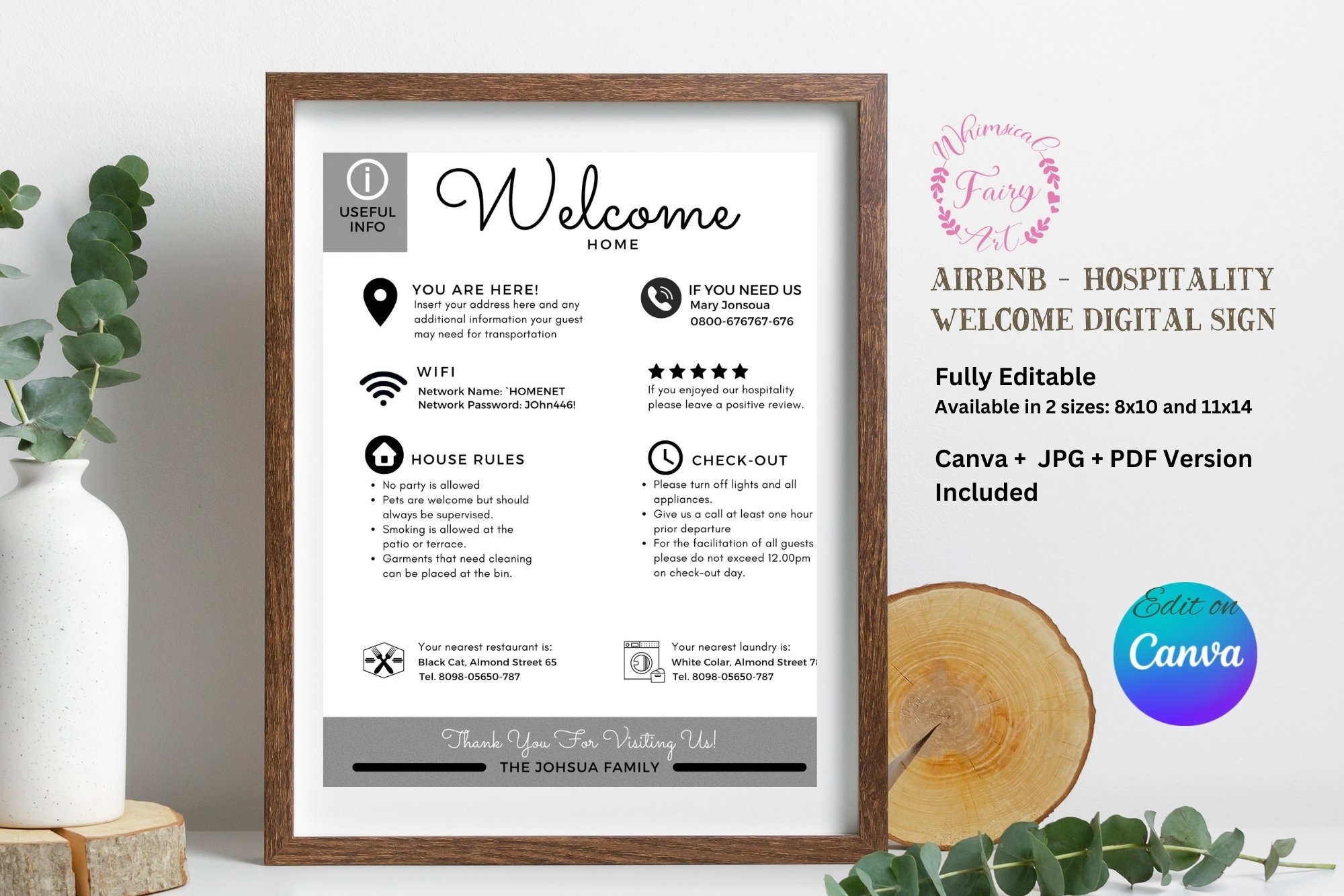 Airbnb Host House Rules Digital Sign Fully Editable On Canva Airbnb Host House Rules Digital Sign Fully Editable On Canva