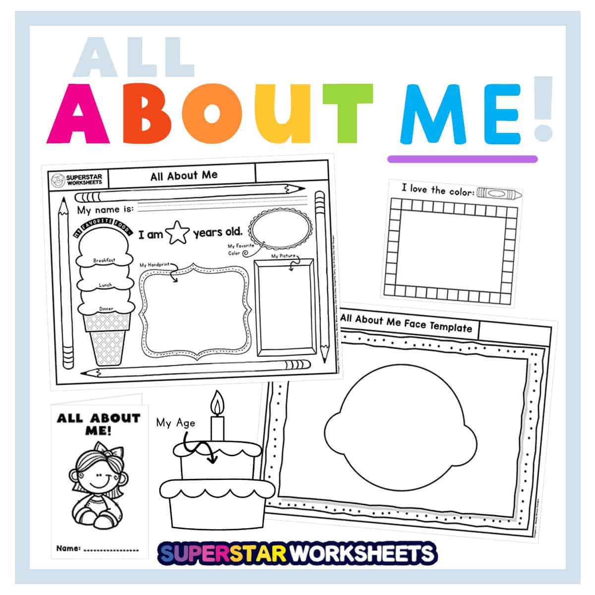 Free Printable All About Me Template