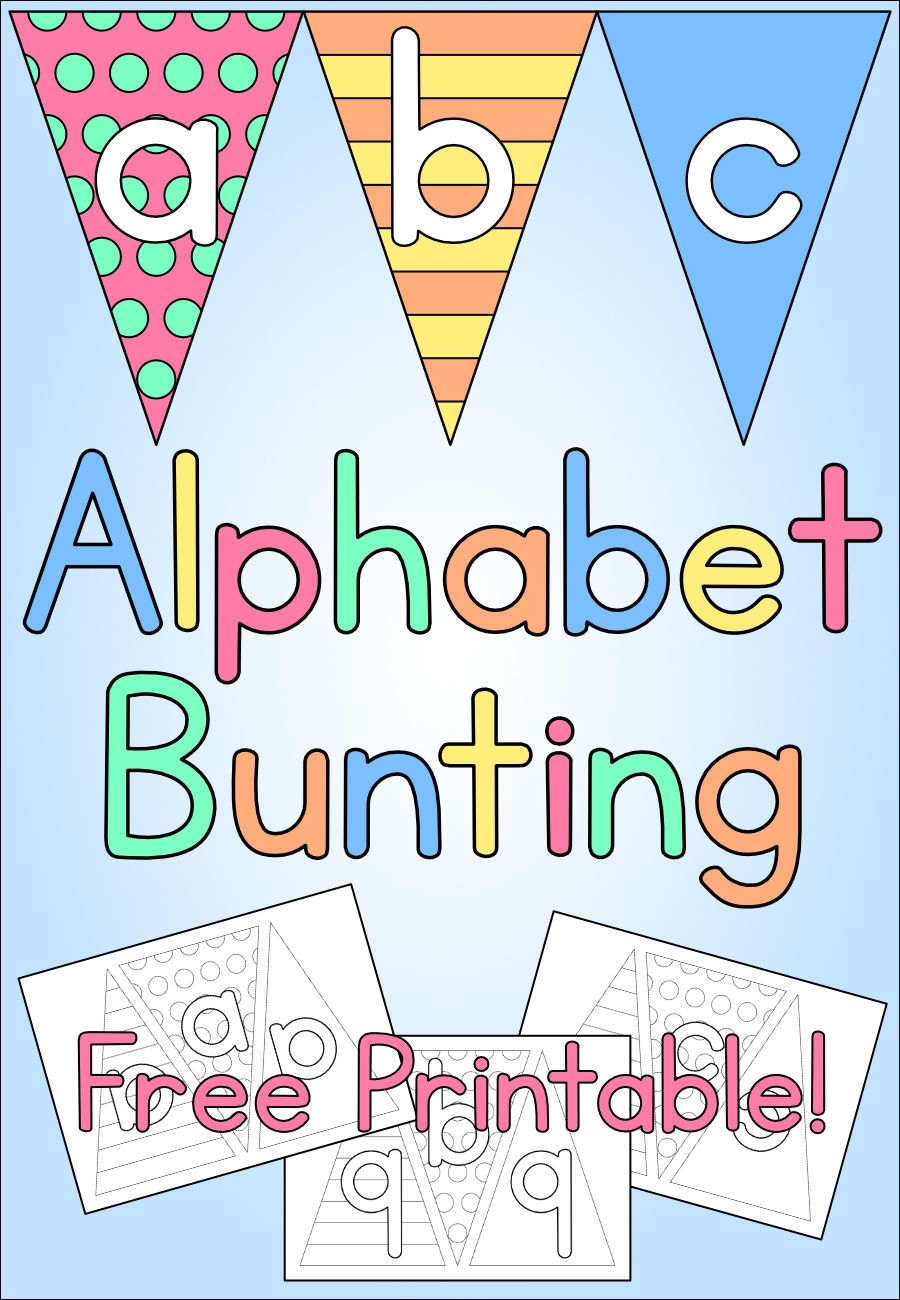 Alphabet Bunting Kids Craft Free Printable Mama Geek