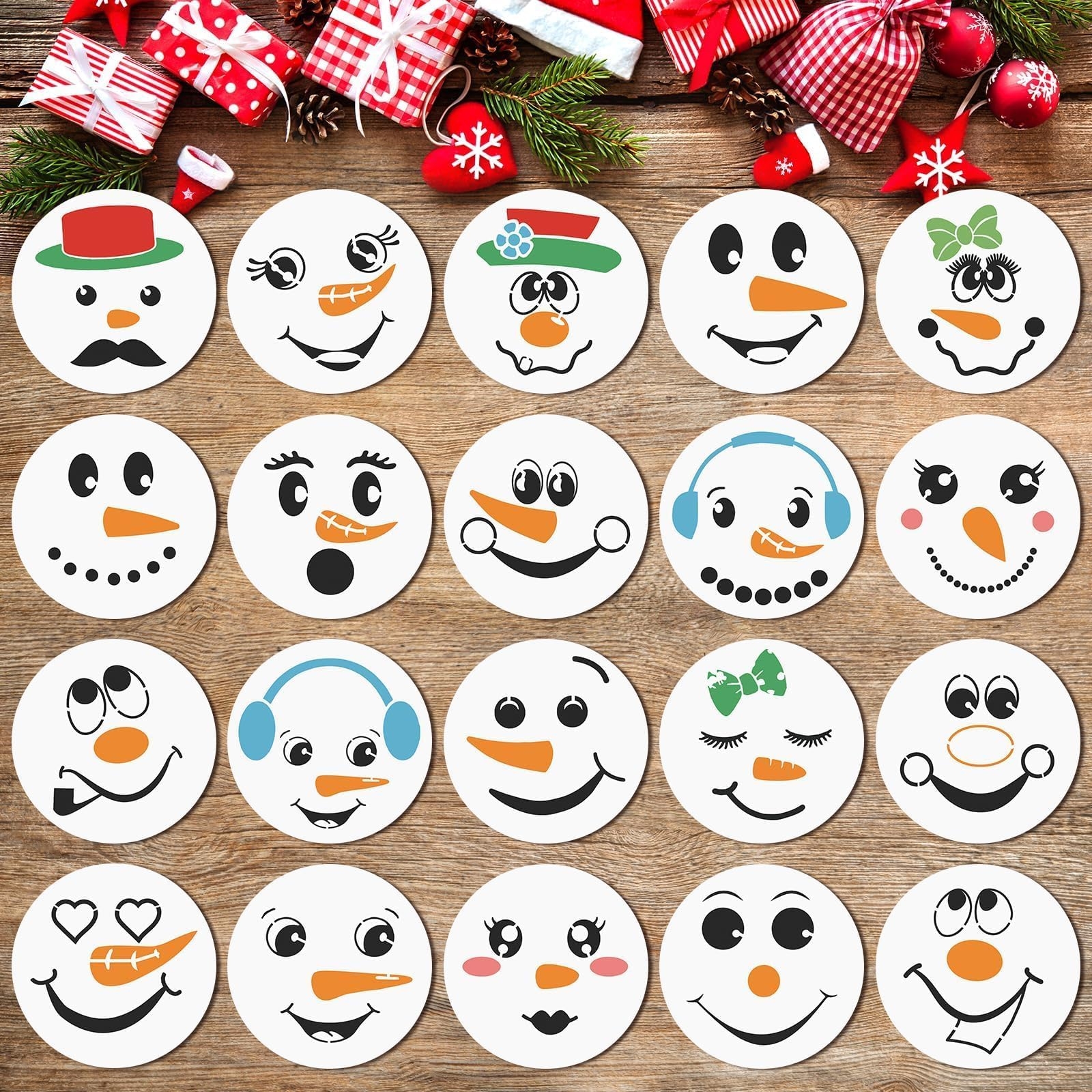 Free Printable Snowman Face Template