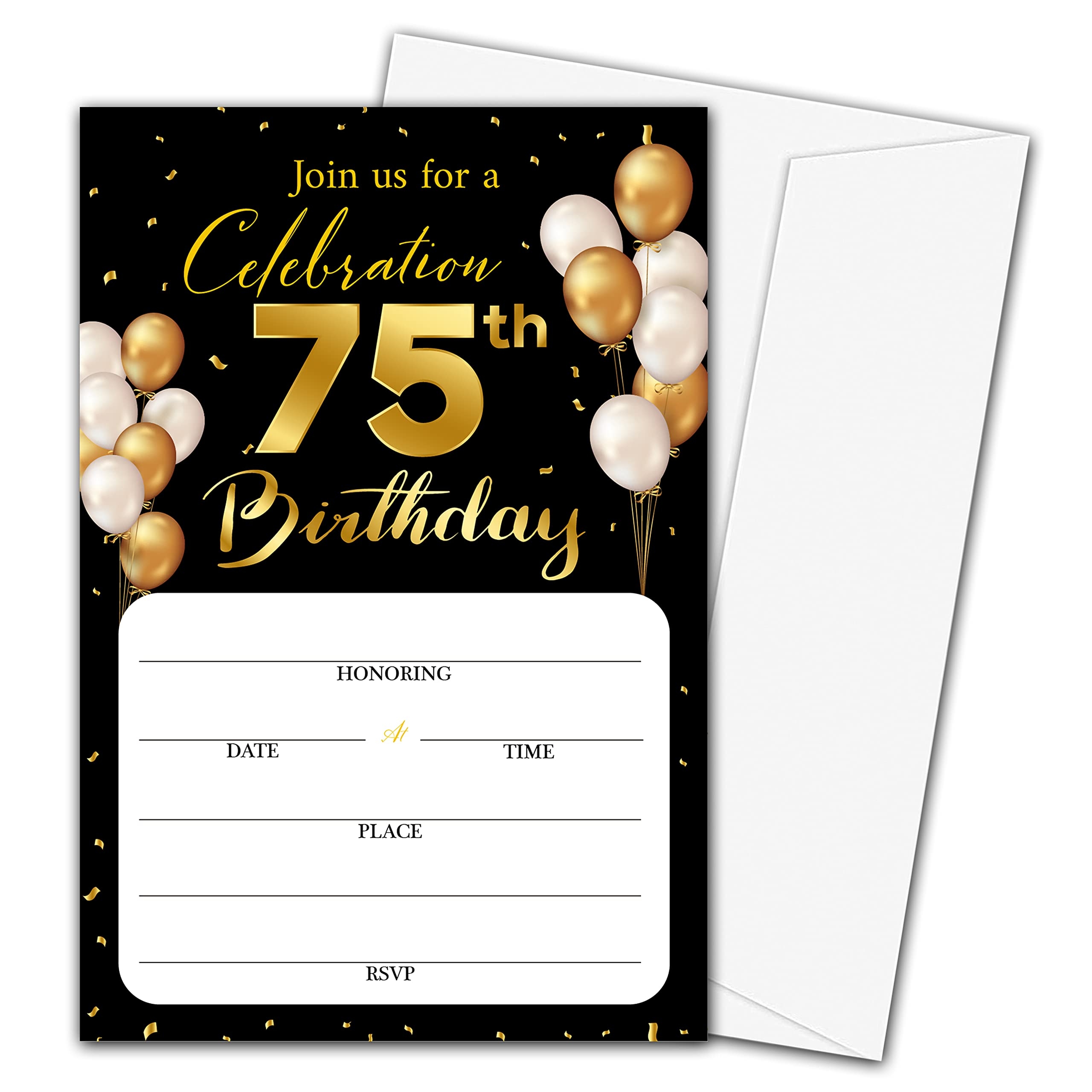 Free Printable 75th Birthday Invitation Templates