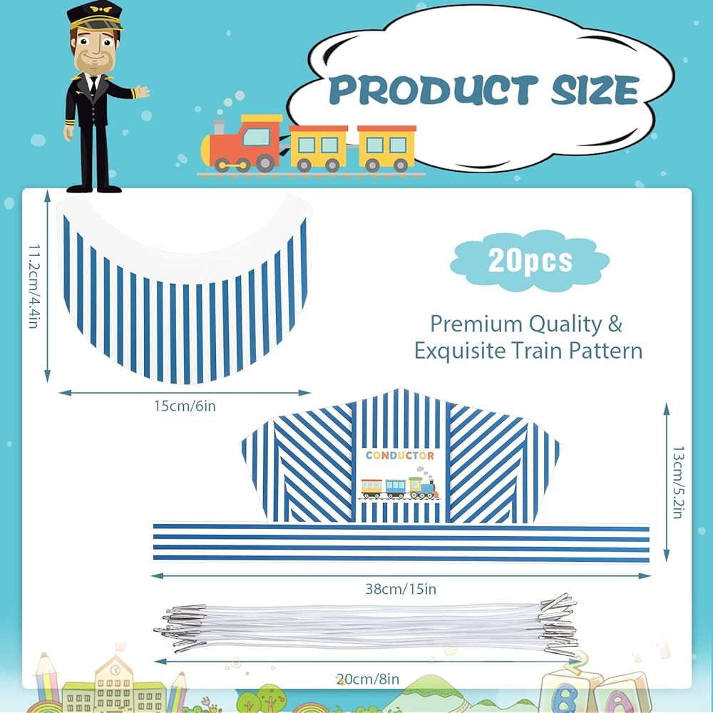 Free Printable Train Conductor Hat Template