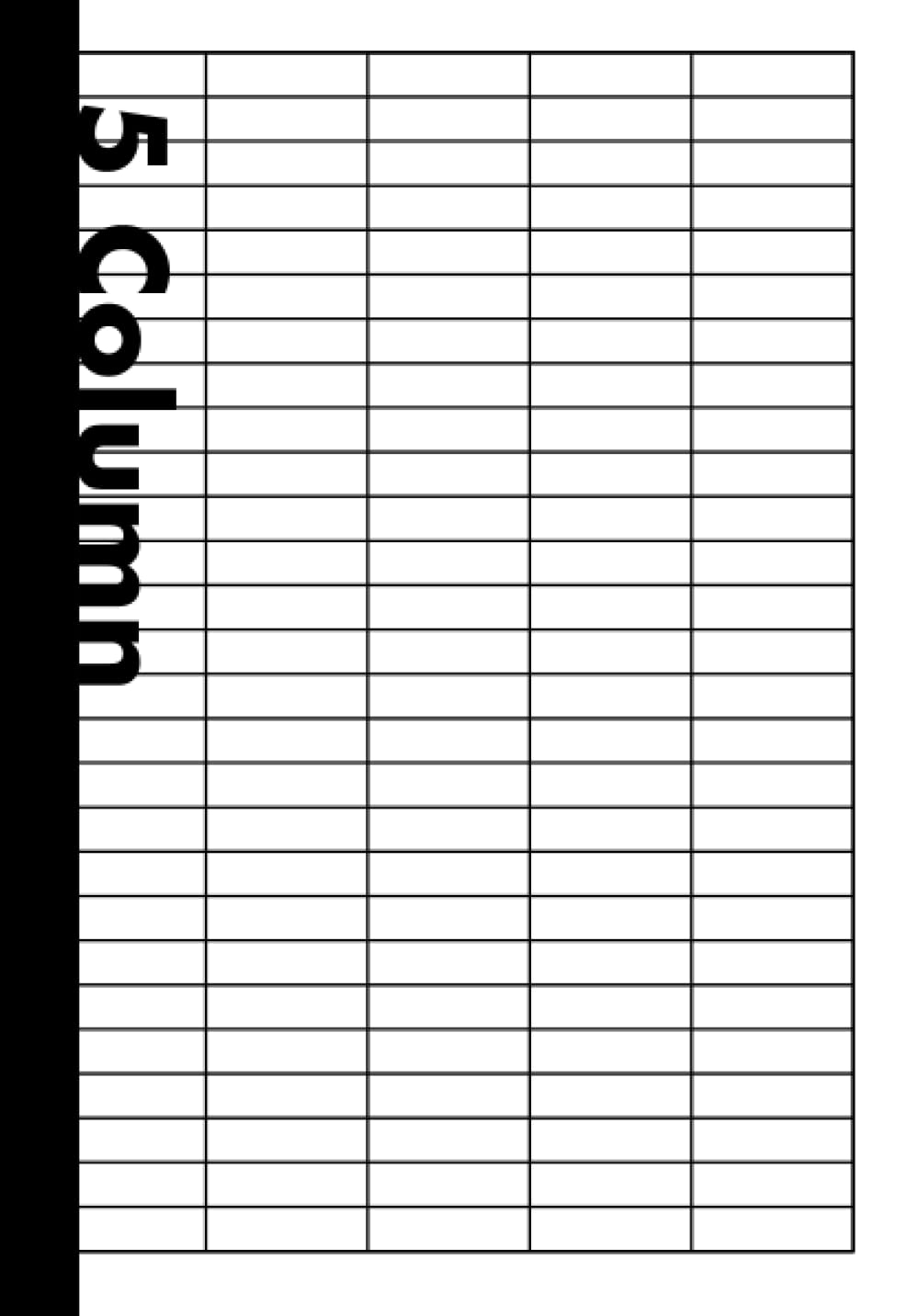 Amazon Simple 5 Column Notebook White A5 Format 110 Pages 