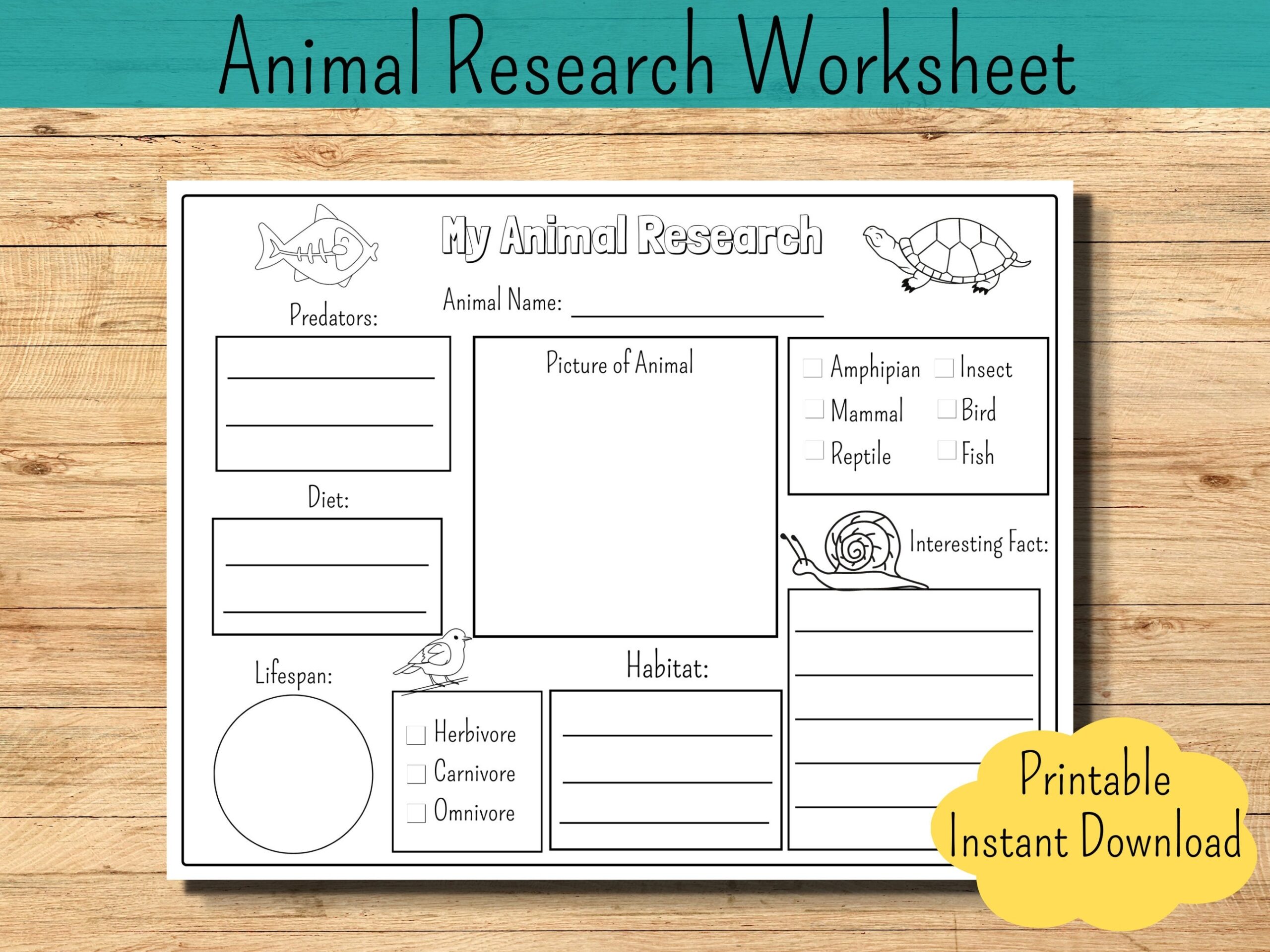 Free Printable Animal Report Template Free Printable Animal Report Template