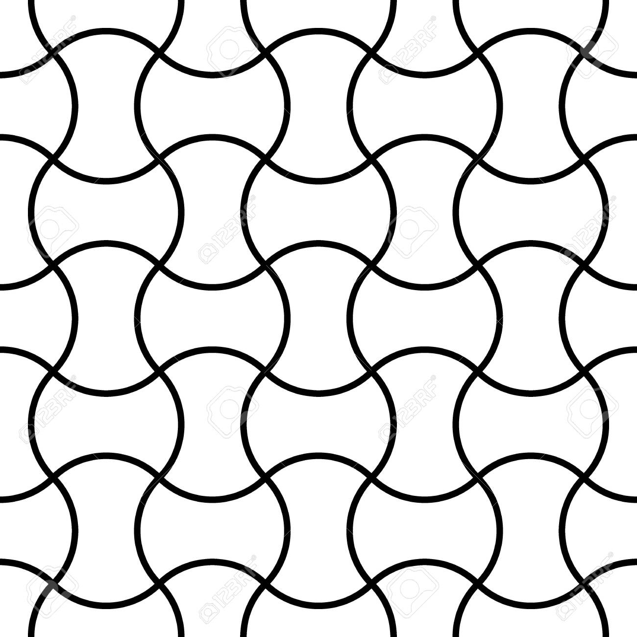 Apple Core Quilts Texture Patchwork Motif Seamless Surface Pattern Design With Ethnic Ornament White Axehead Figures Background Black Crossed Wavy Lines Wallpaper Digital Paper Textile Print Royalty Free SVG Cliparts Vectors And