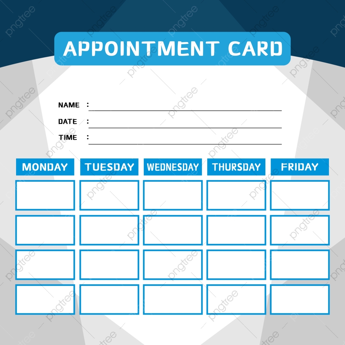 Free Printable Appointment Card Templates
