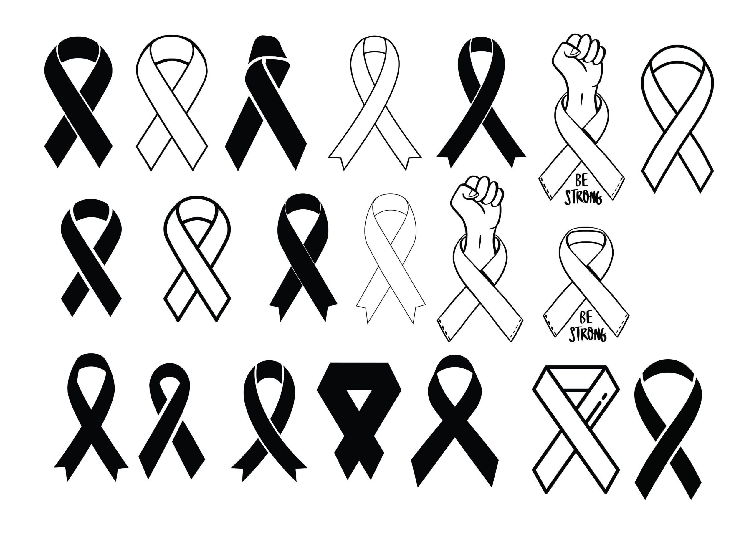 AWARENESS RIBBON SVG Awareness Ribbon Clipart Breast Cancer Svg Cancer Ribbon Svg Files For Cricut
