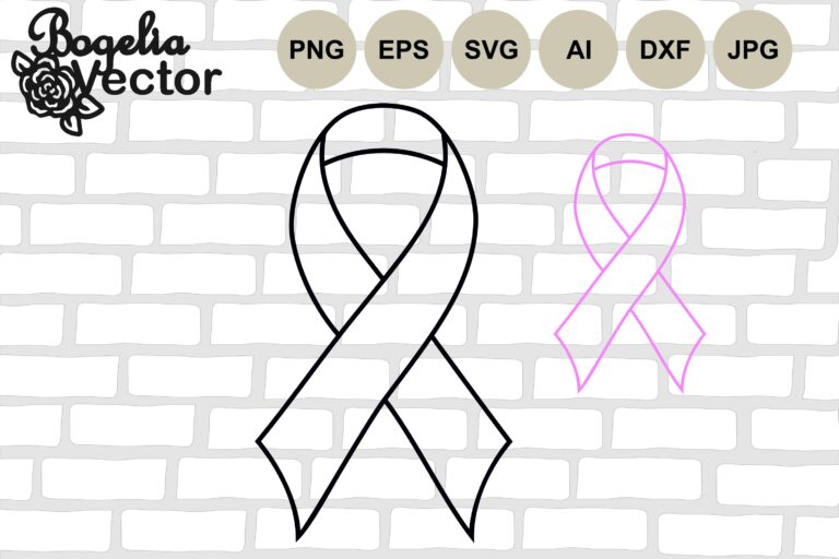 Awareness Ribbon Svg Breast Cancer Ribbon Cut File