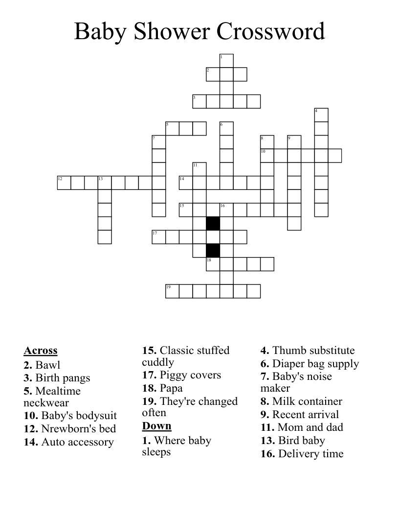 Free Crossword Puzzle Template Printable