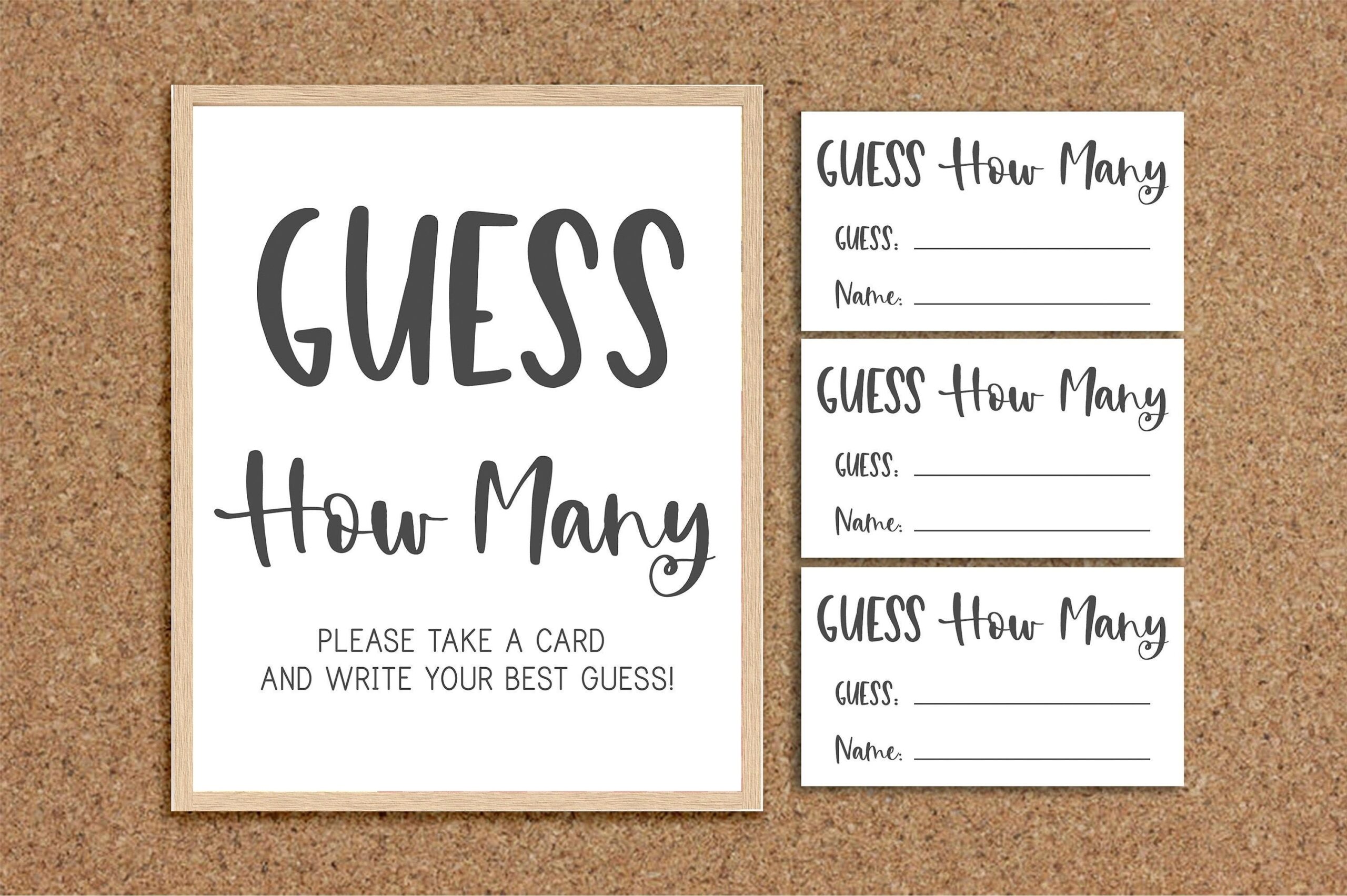 Baby Shower Guess How Many In A Jar Free Printable Shop On Pinterest