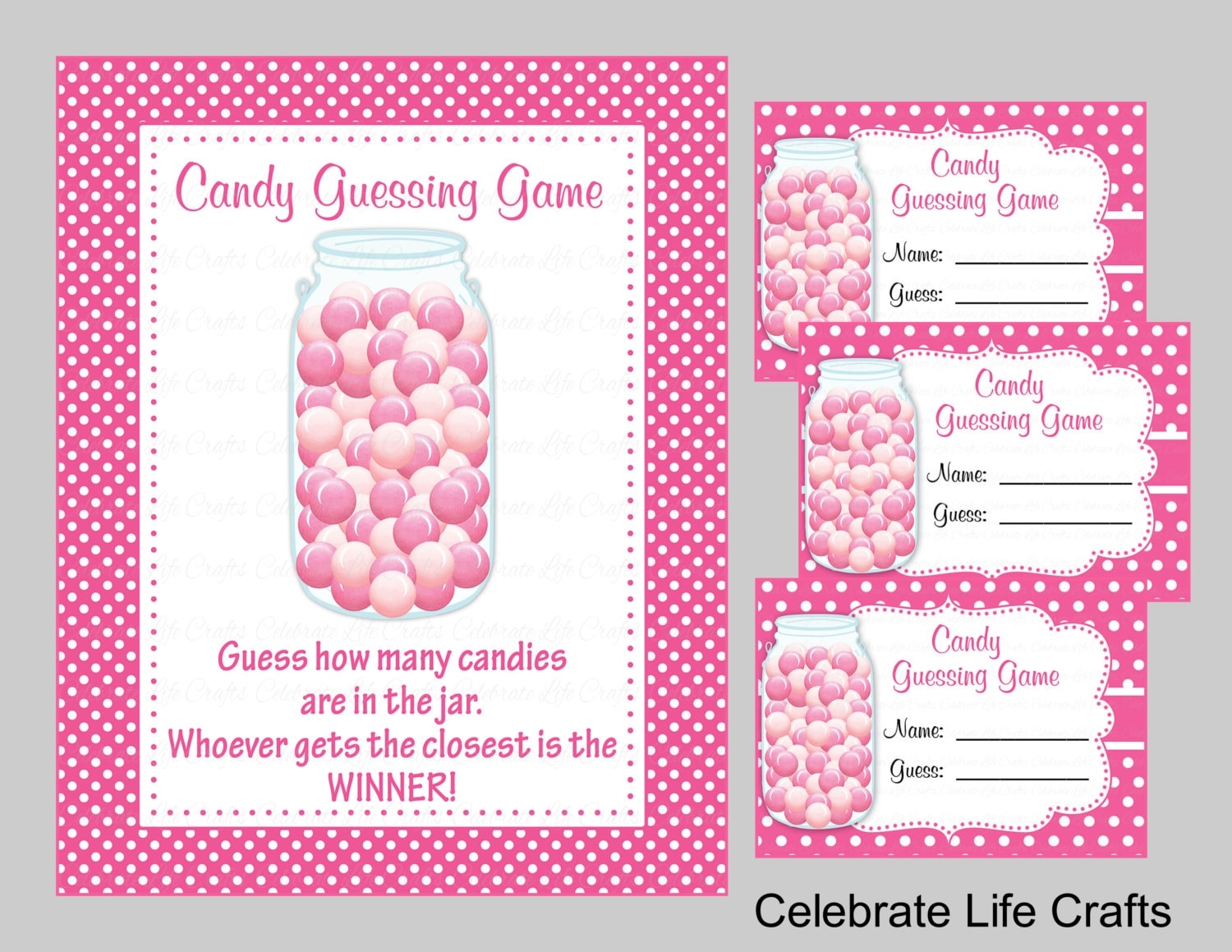 Free Printable Candy Guessing Game Template