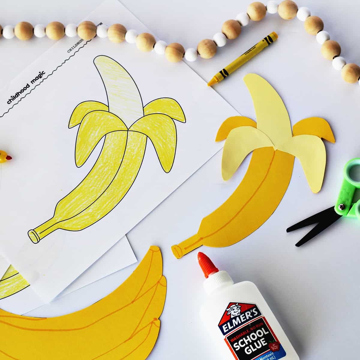 Banana Printable Template Childhood Magic