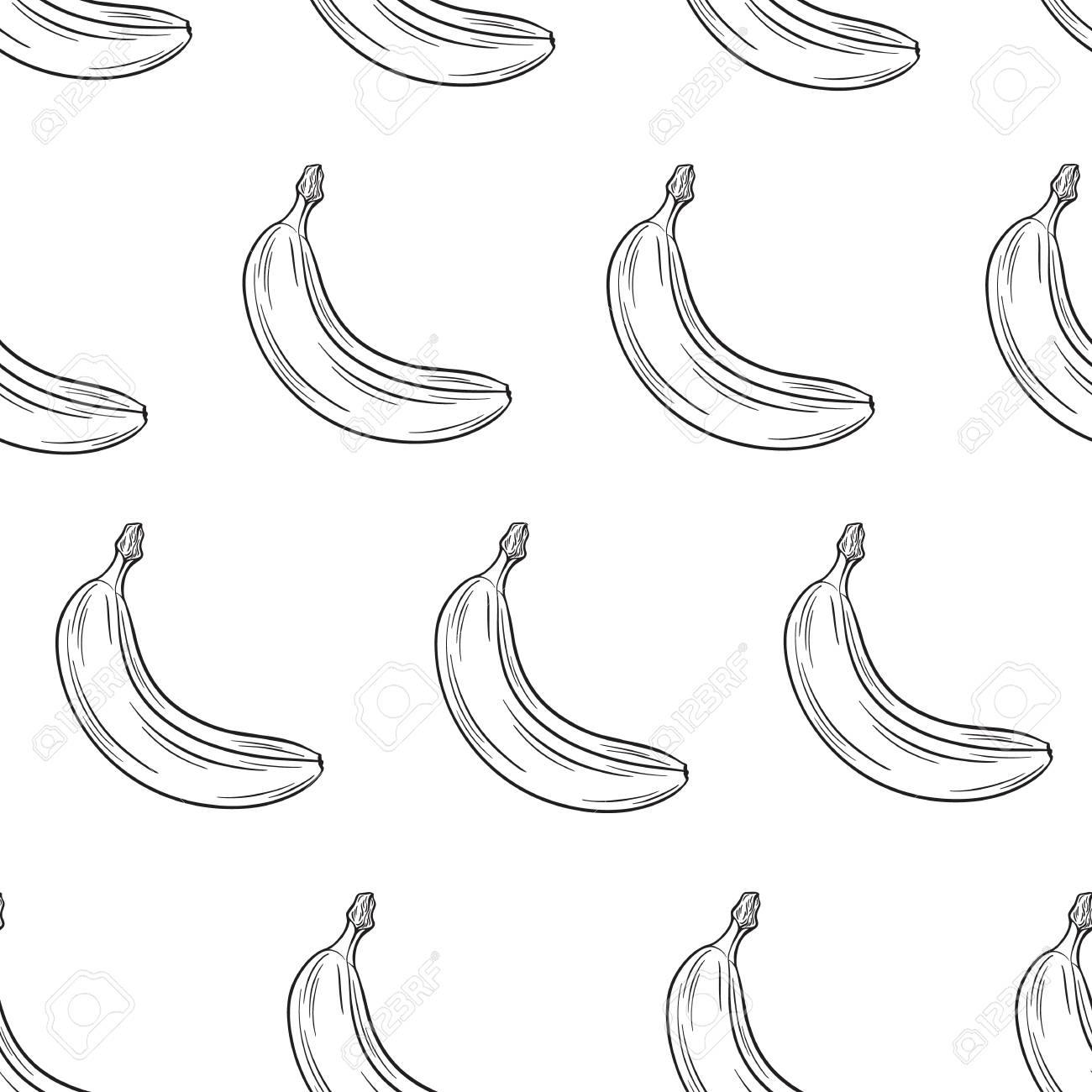 Bananas Bright Colorful Seamless Pattern Template For Your Design 