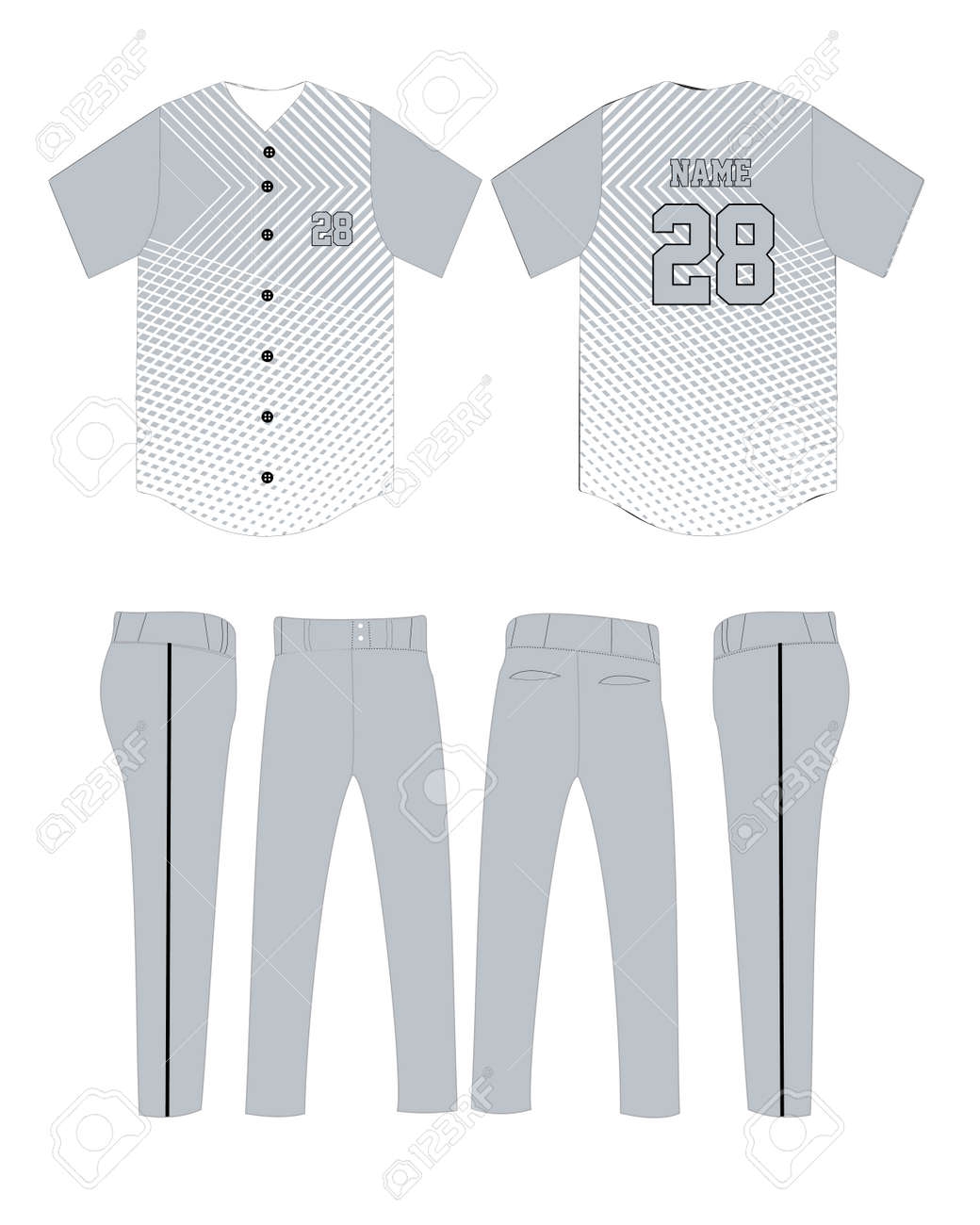 Baseball Jersey Uniform Template Mock Up Custom Design Baseball 