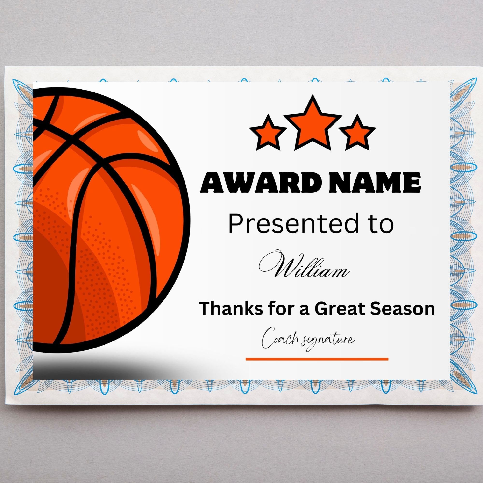 Basketball Award Certificate Editable Canva Template Printable Award End Of Season Ceremony Basketball Awards Basketball Participation Etsy Basketball Award Certificate Editable Canva Template Printable Award End Of Season Ceremony Basketball Awards Basketball Participation Etsy