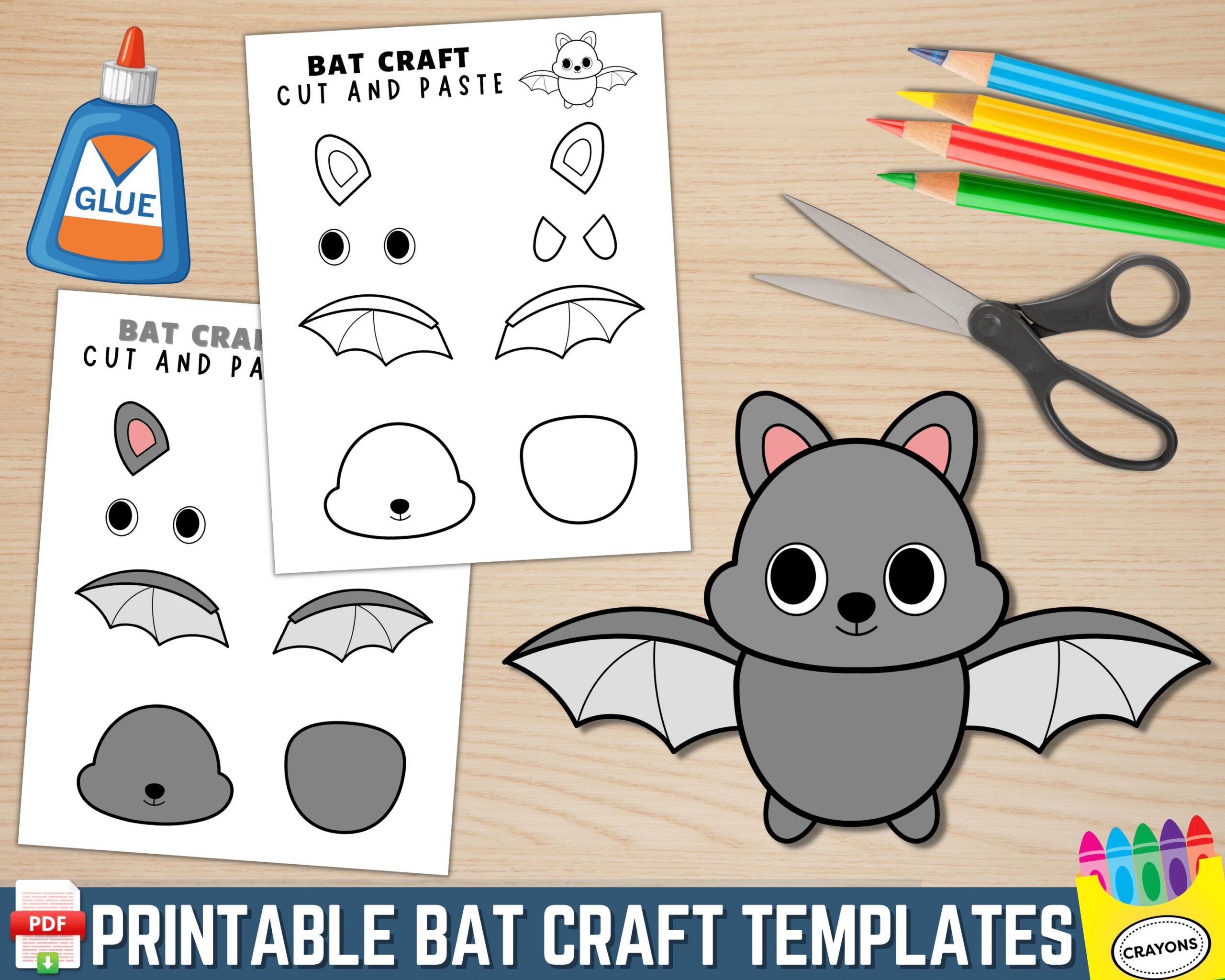 Free Printable Bat Craft Template Free Printable Bat Craft Template