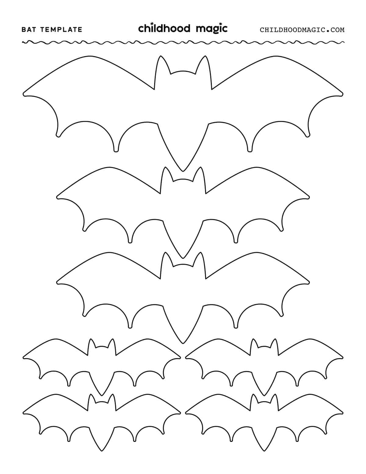 Bat Template Childhood Magic Bat Template Childhood Magic