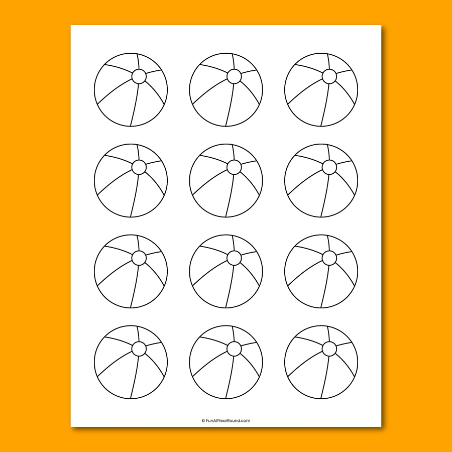 Beach Ball Template Fun All Year Round
