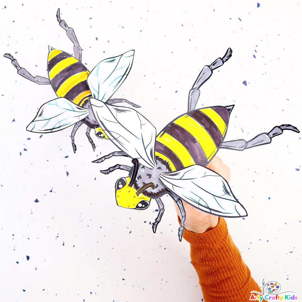 Bee Finger Puppet Craft Arty Crafty Kids