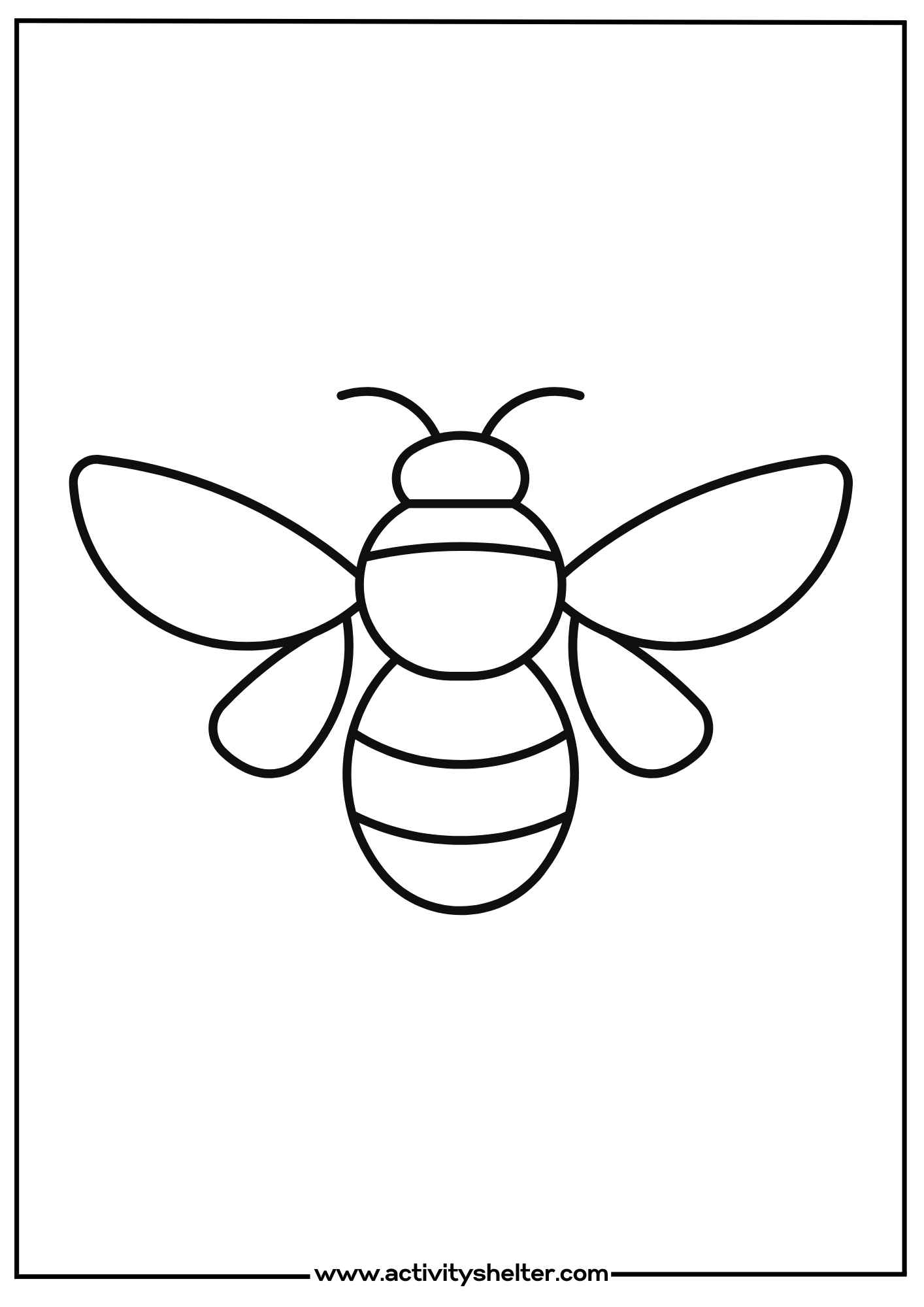 Bee Template Printable Activity Shelter