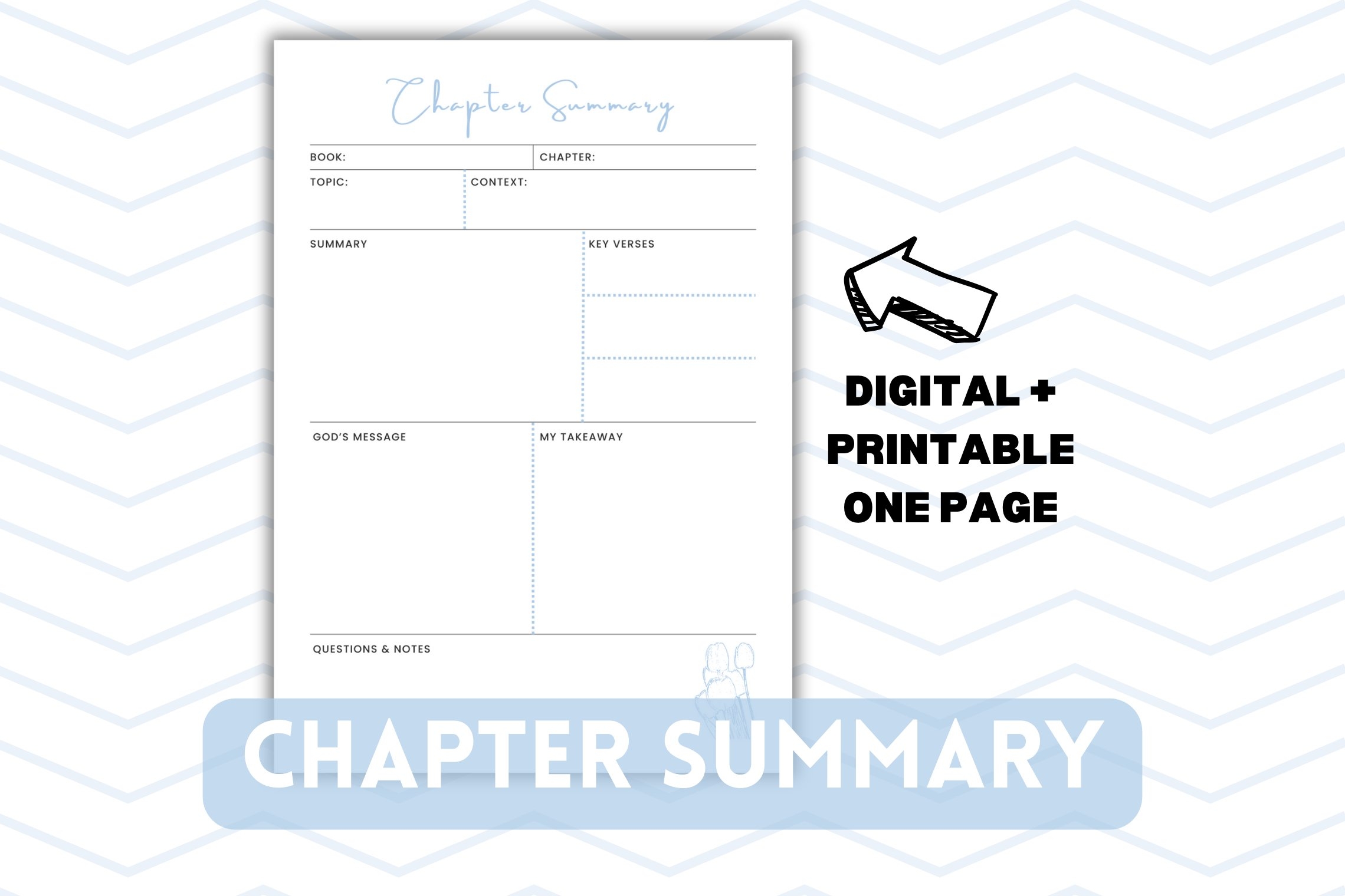 Bible Chapter Summary Template Minimalist Blue Design Bible Chapter Summary Template Minimalist Blue Design