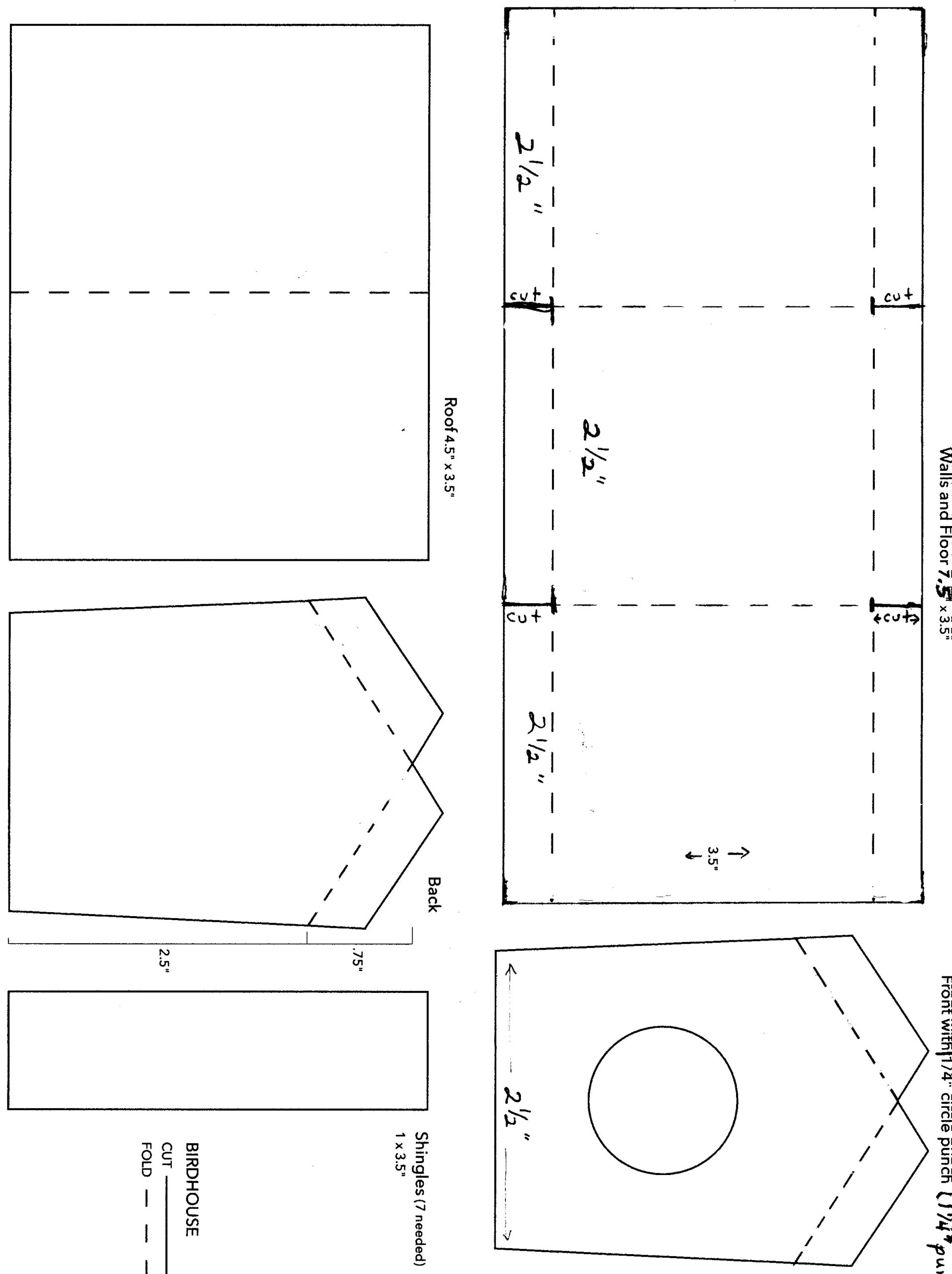 Free Printable Birdhouse Templates Free Printable Birdhouse Templates