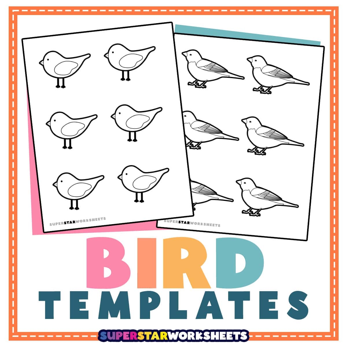 Bird Template Superstar Worksheets