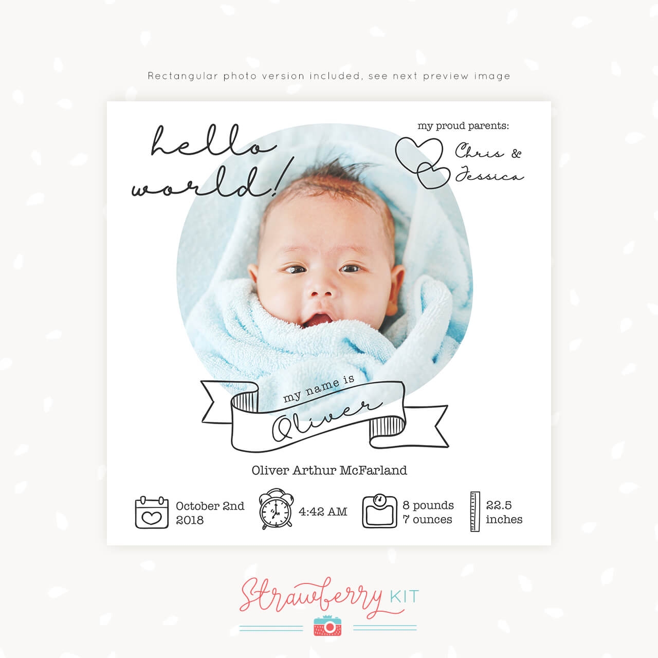 Free Printable Birth Announcement Templates