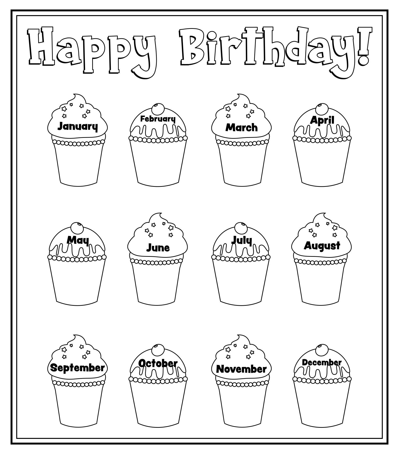 Free Printable Cupcake Template Free Printable Cupcake Template