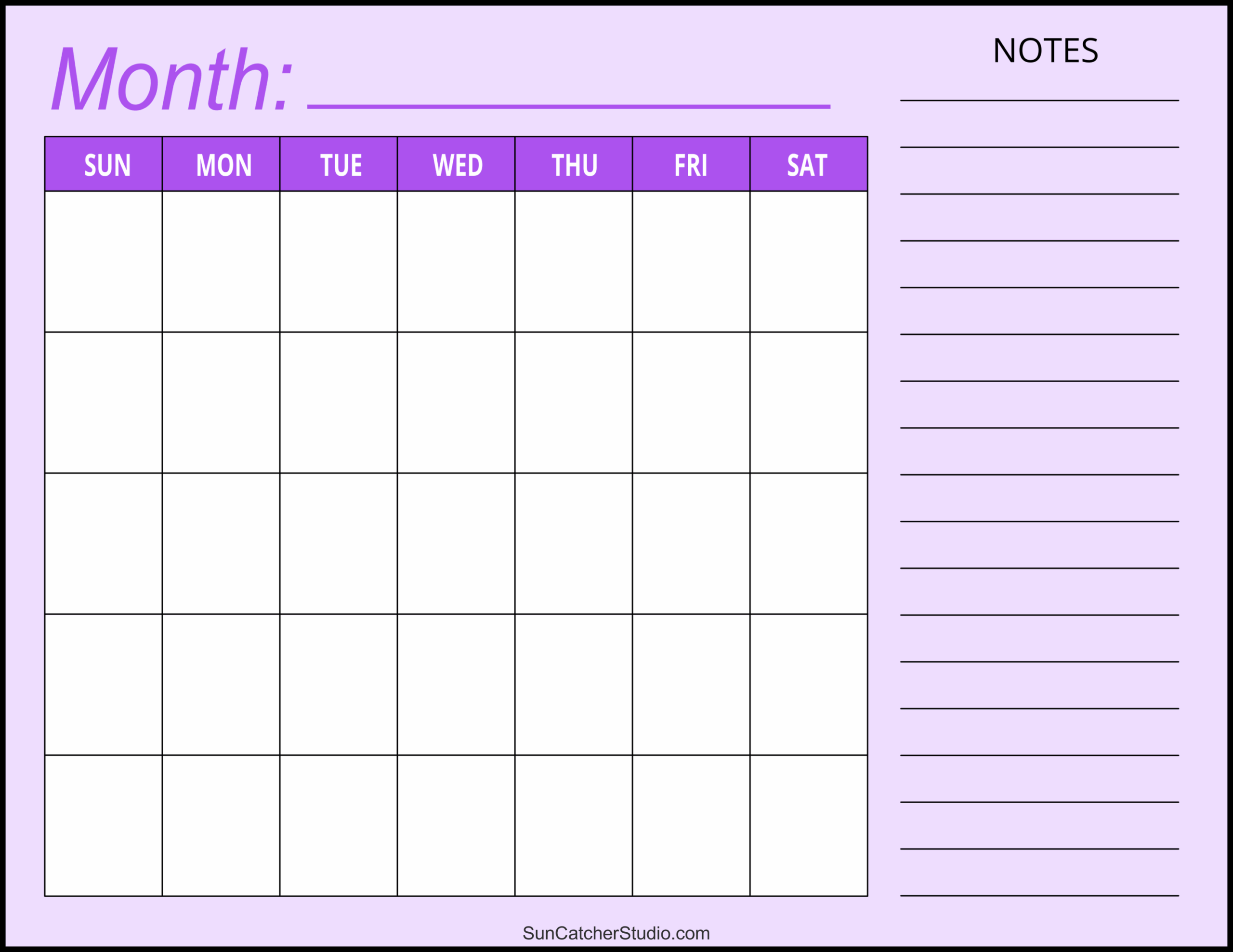 Free Printable Calendar Template