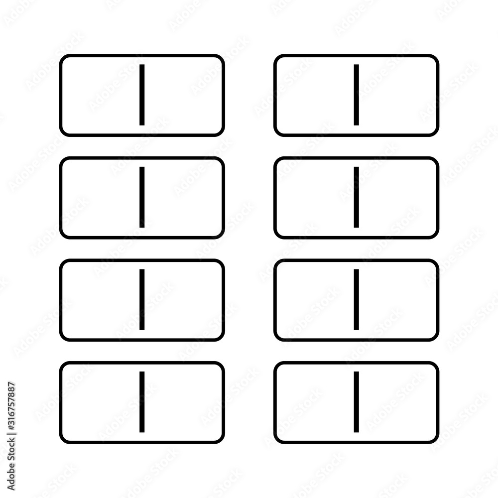 Blank Domino Set Clipart Image Isolated On White Background Stock Vector Adobe Stock