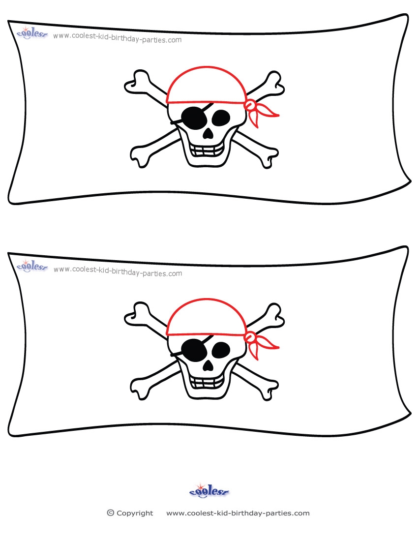 Blank Printable Pirate Flag Invitation Coolest Free Printables