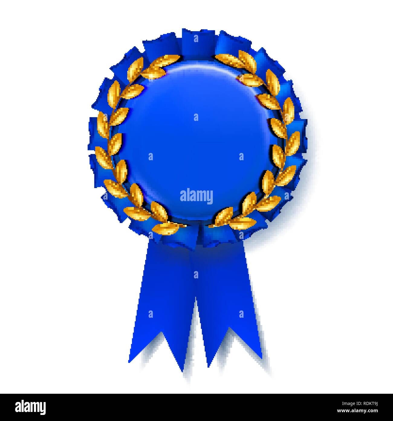 Blue Award Ribbon Vector Best Trophy Luxury Product Object Template 3D Realistic Illustration Stock Vector Image U0026 Art Alamy