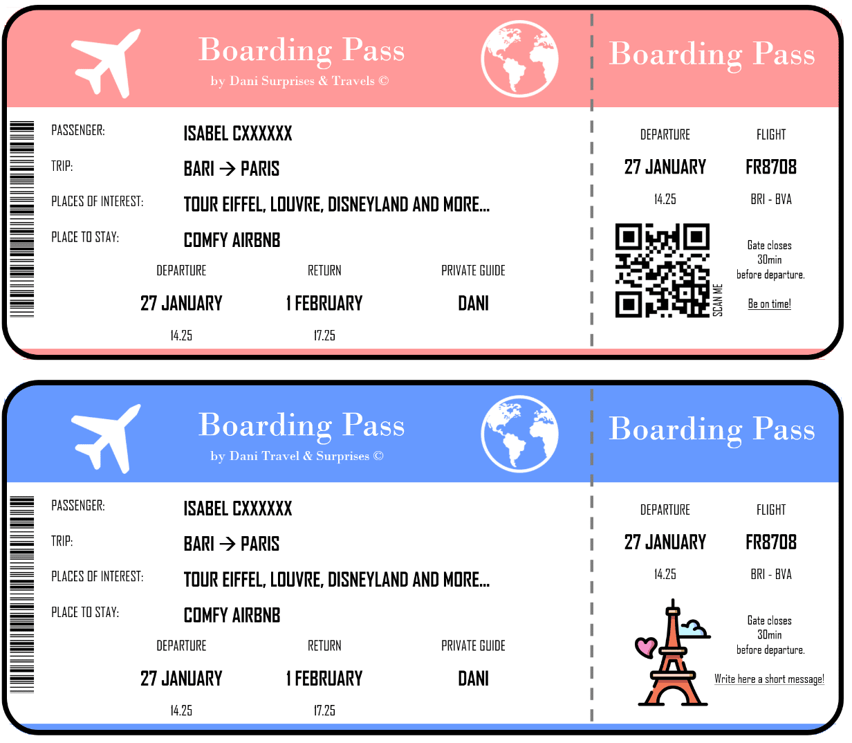 Free Printable Boarding Pass Template Free Printable Boarding Pass Template
