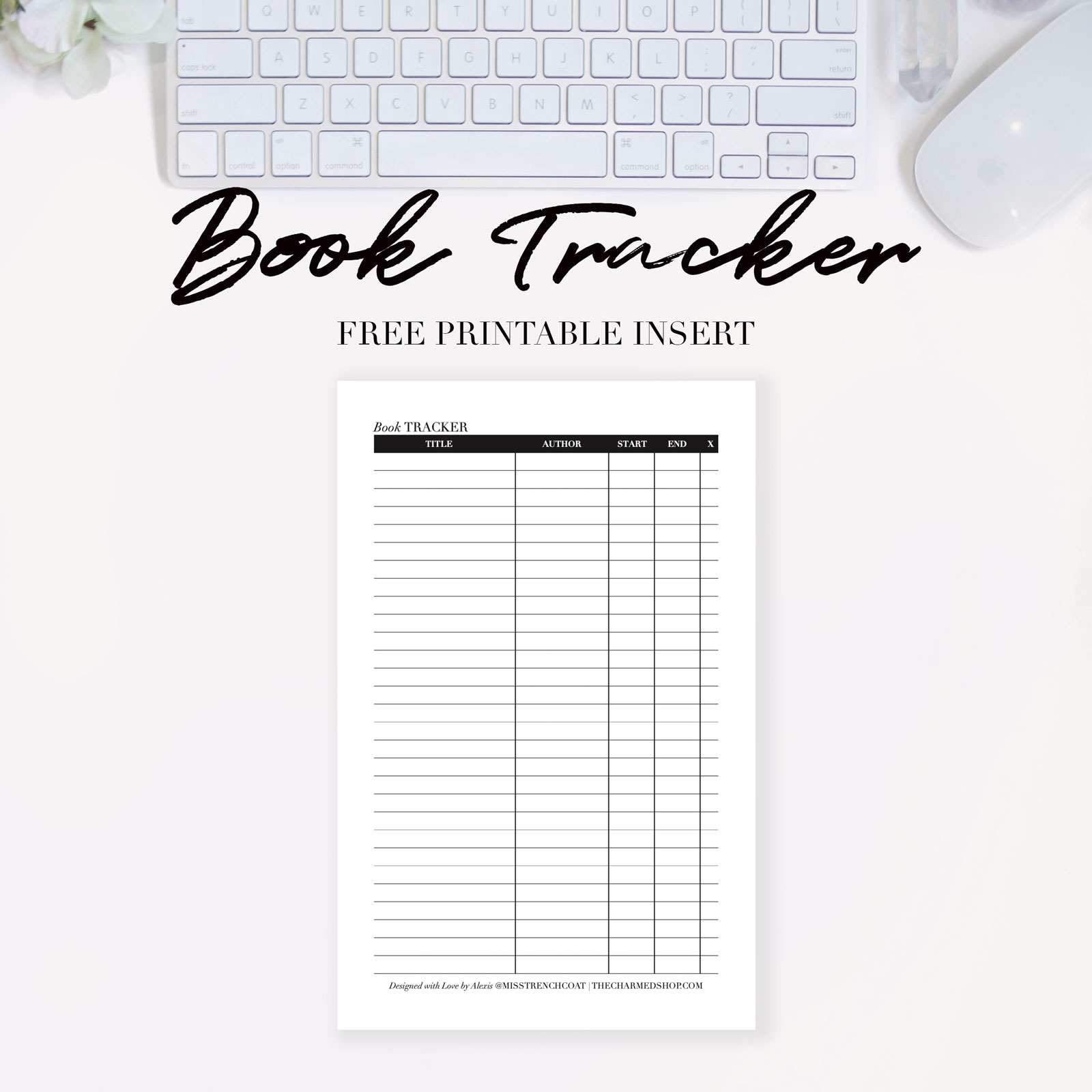 Book Tracker FREE PLANNING PRINTABLE The Charmed Shop