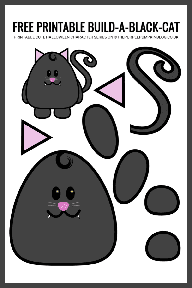 Build a Cat Free Printable Halloween Paper Cat Template Craft Build a Cat Free Printable Halloween Paper Cat Template Craft