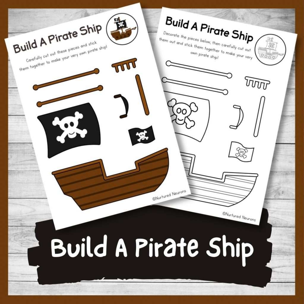 Build A Pirate Ship Craft Printable Paper Templates Nurtured 