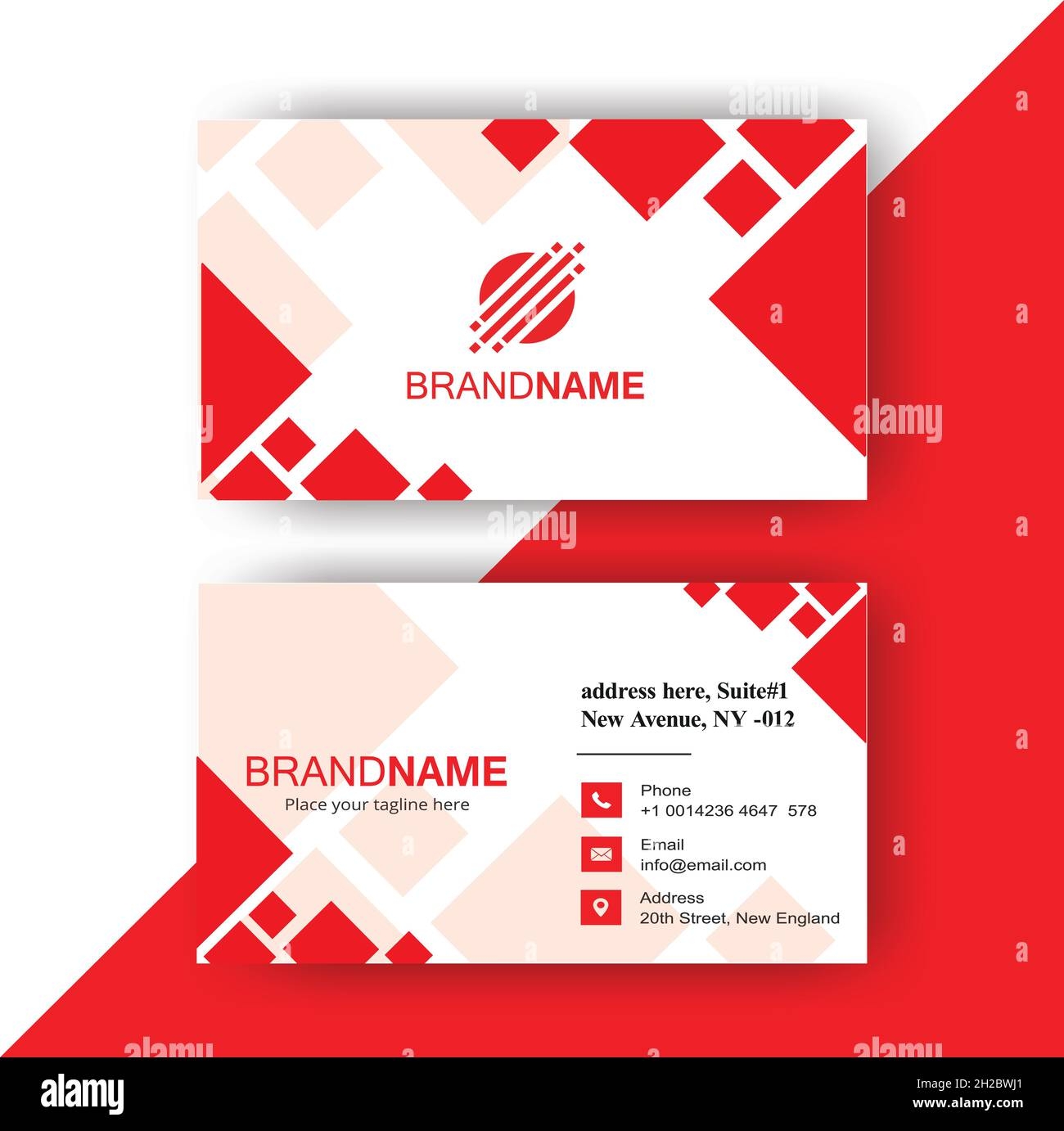Business Card Template Free Download Stock Vector Image U0026 Art Alamy