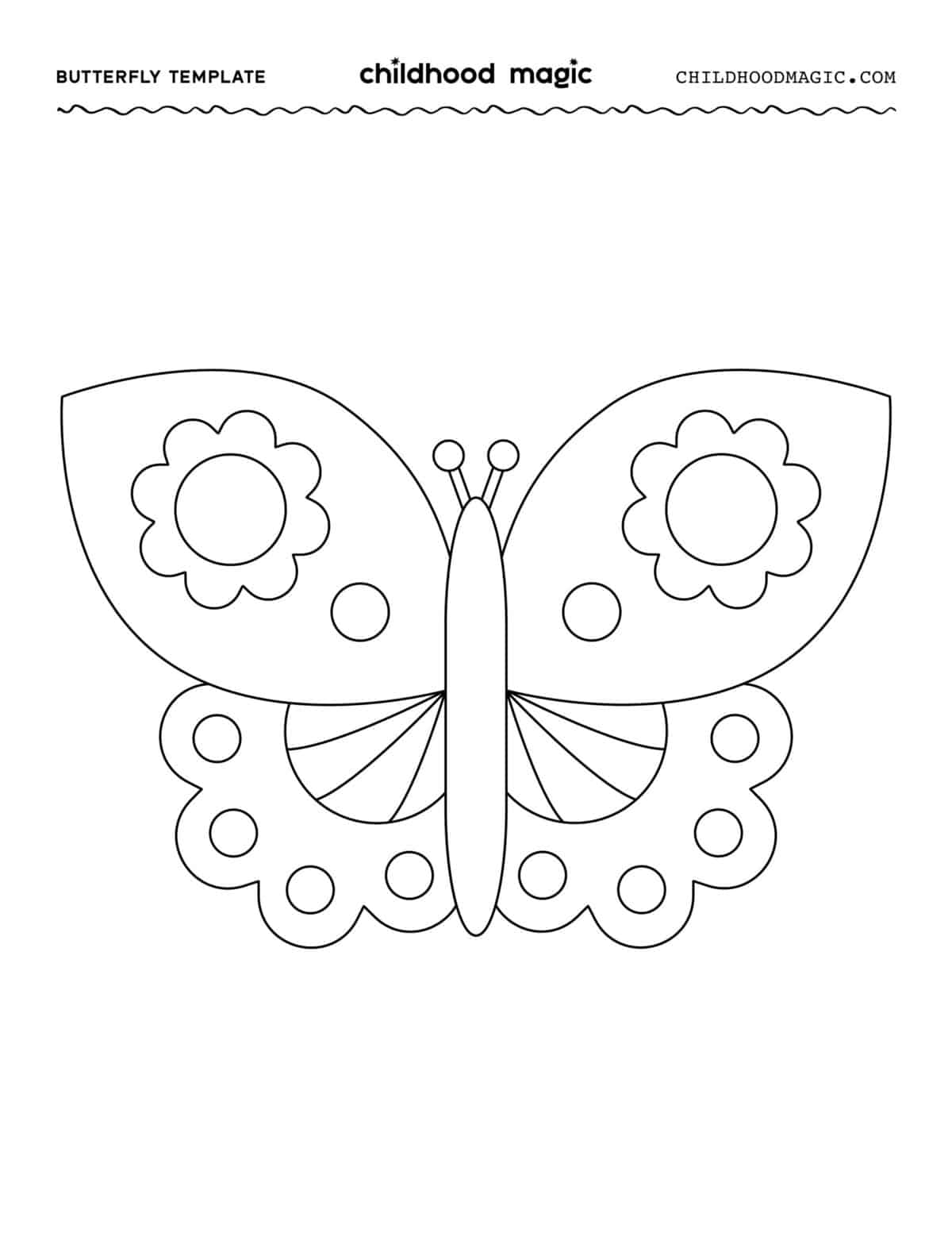 Free Printable Large Butterfly Template