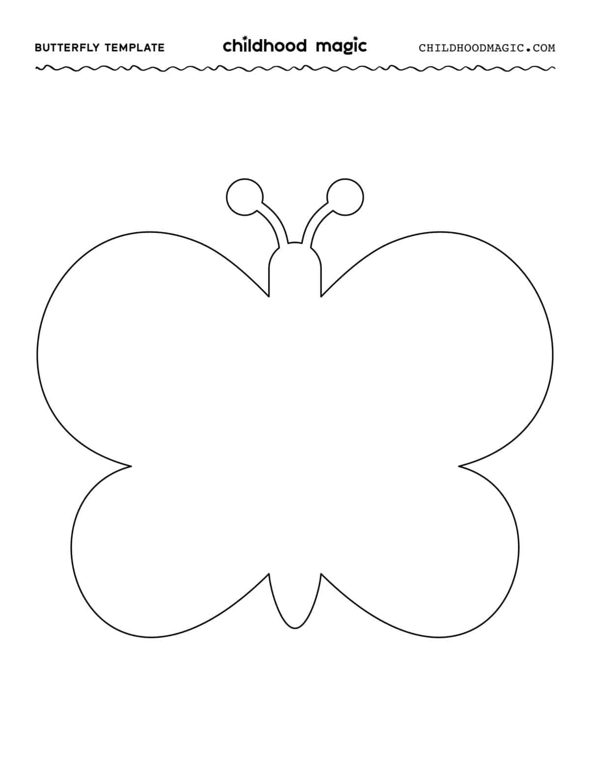 Butterfly Template Childhood Magic
