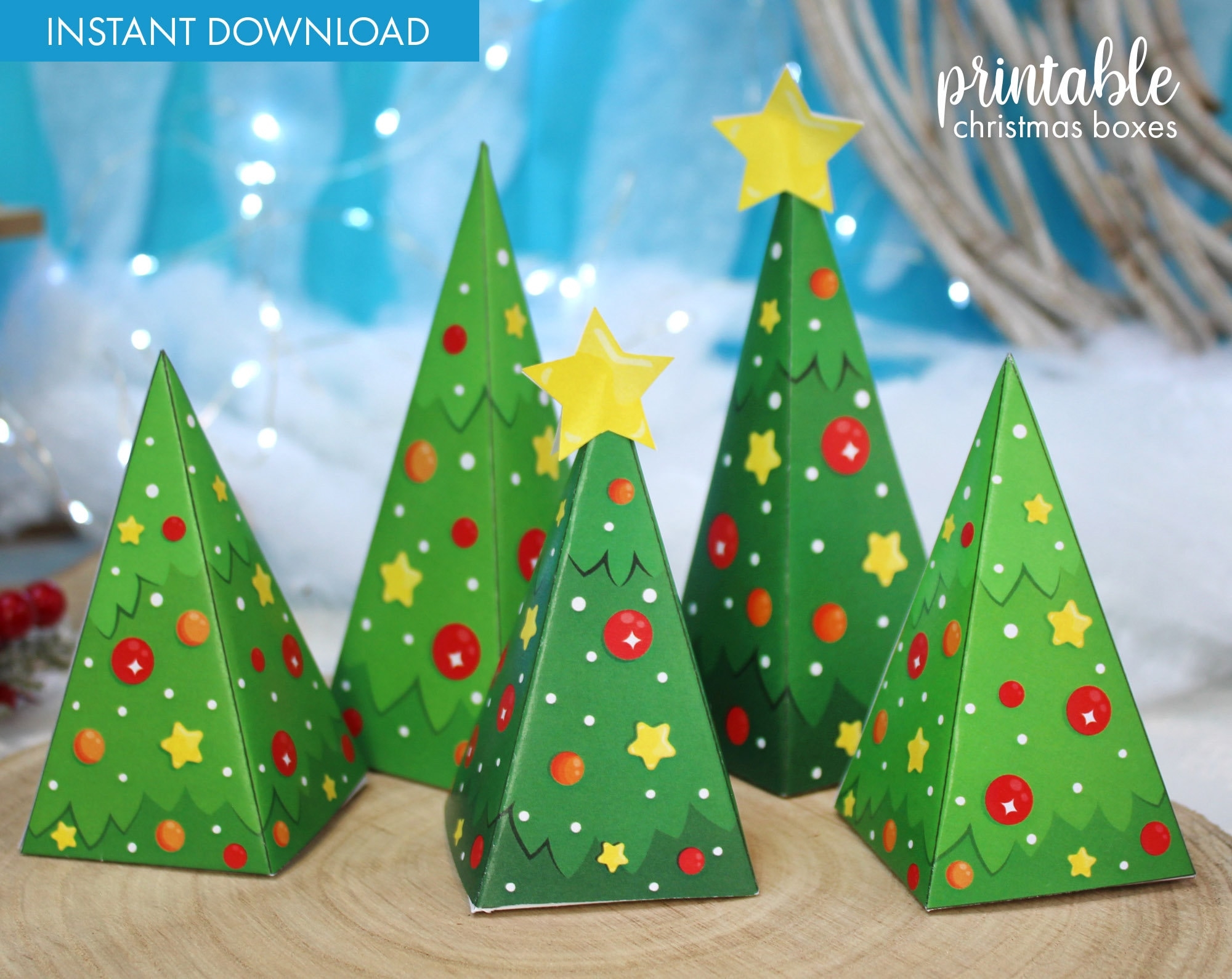 Christmas Gift Box Template Free Printable