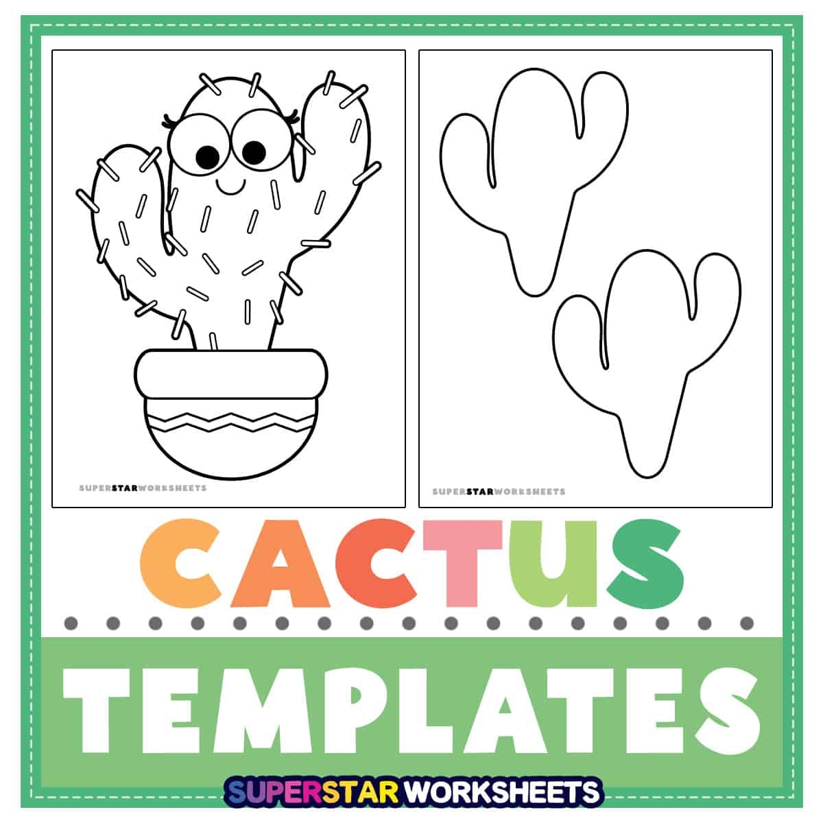Cactus Template Free Printable
